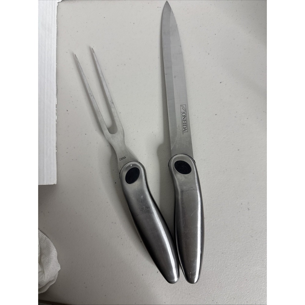 ONEIDA IMMACULATE 2 PIECE CARVING SET STAINLESS STEEL